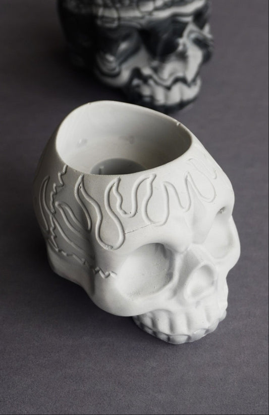 La Catrina - Grey Candle Holder