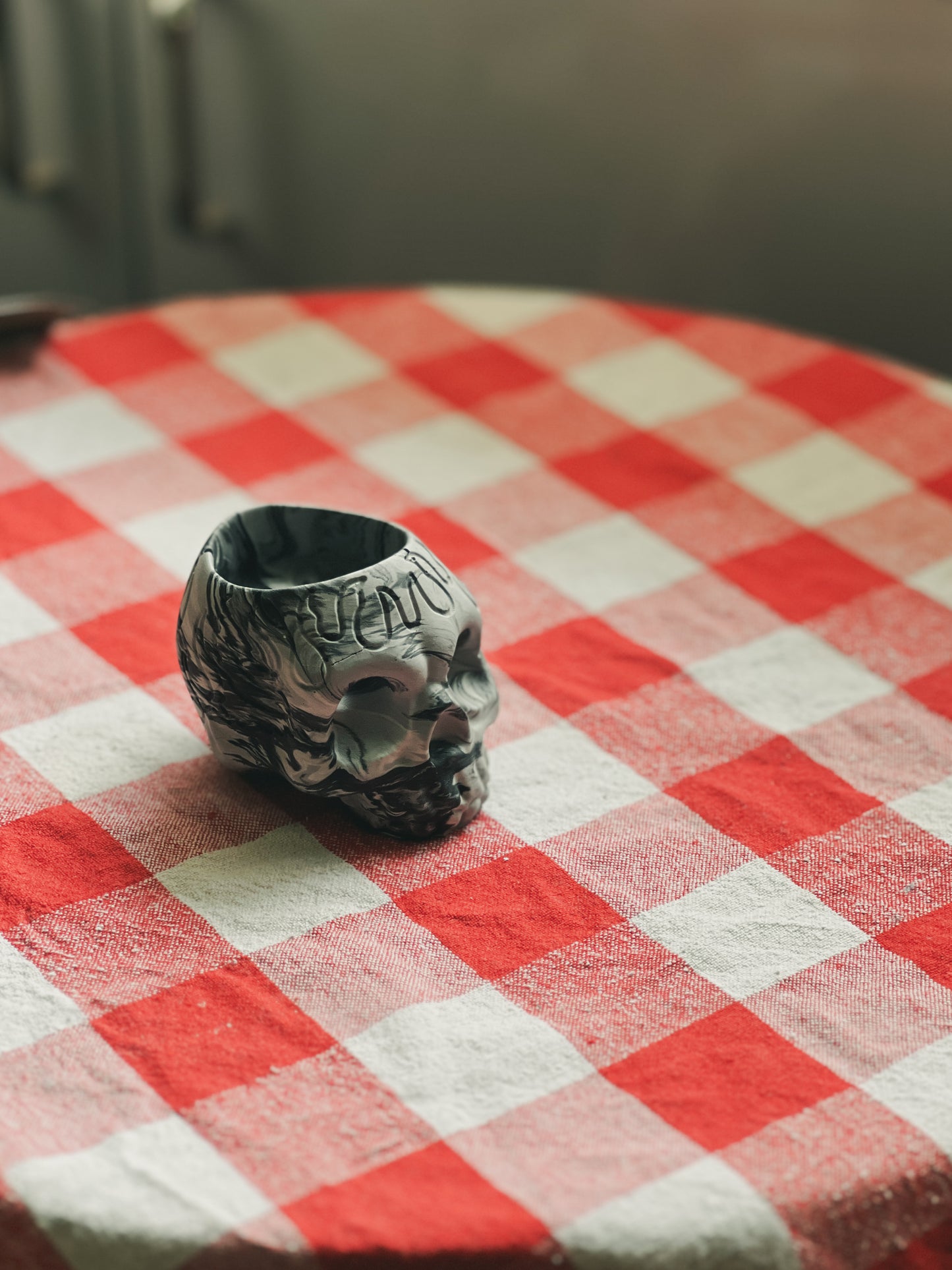 La Catrina - Grey Candle Holder